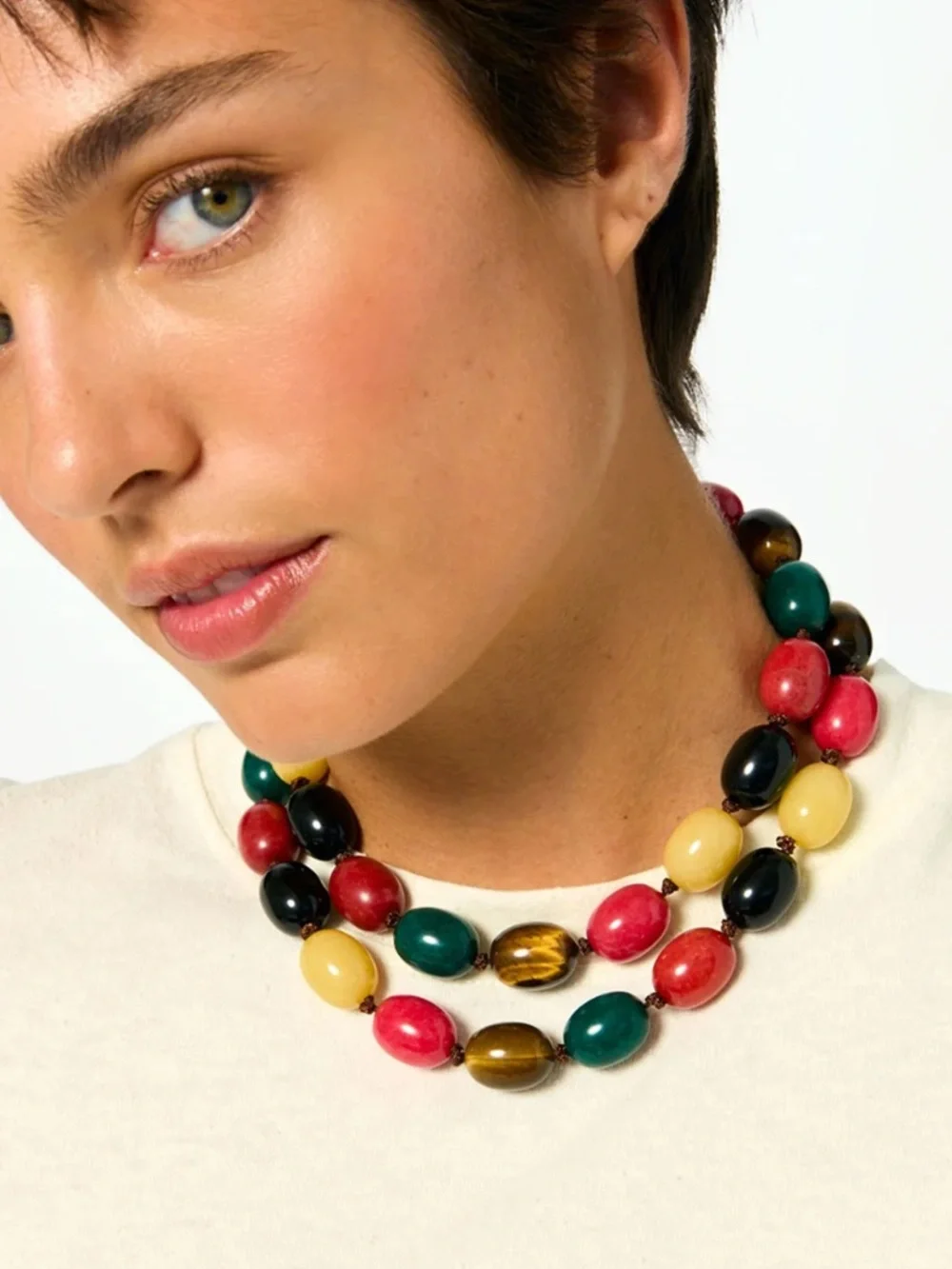 Roxanne Assoulin The Multi Pebble Stone Necklace